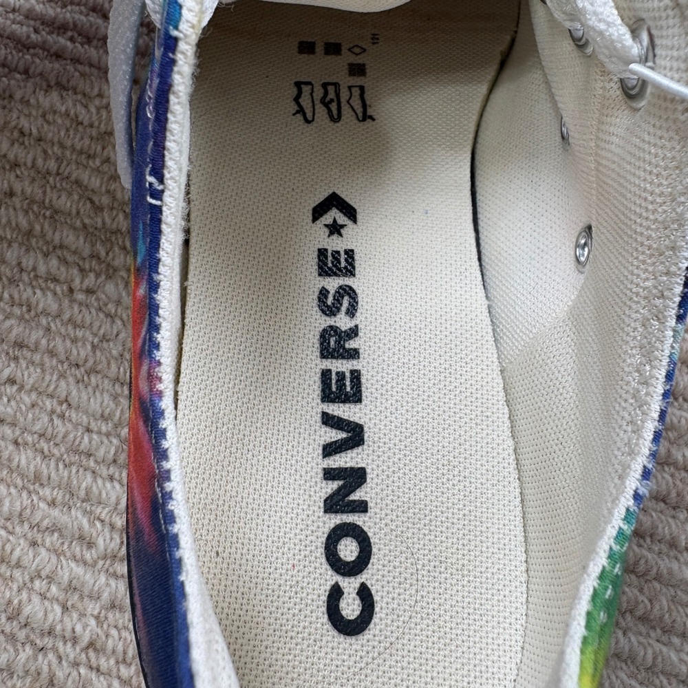 Converse Chuck Taylor All Star Shoes Womens 7 Mens 5 Rainbow Tie Dye Hippie Boho - Picture 8 of 10